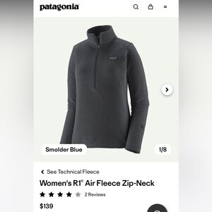 Patagonia R1 Air Zip Neck Women’s Medium 1/4 Zip Pullover Outdoor Hike W Logo